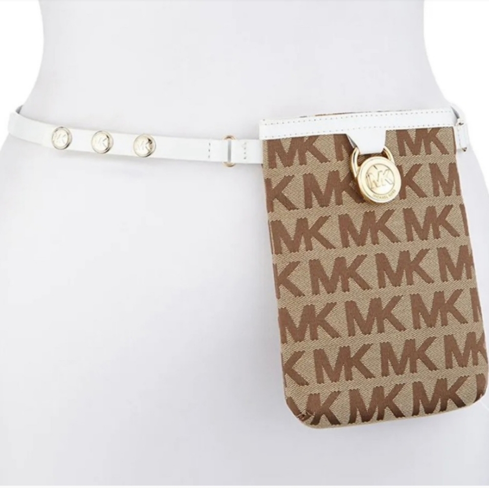 Nwt MICHAEL Michael Kors Canvas & Leather Belt Bag
